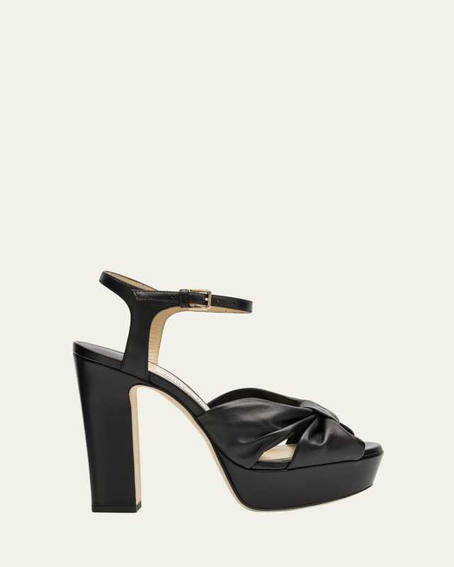 Heloise Leather Knot Platform Sandals